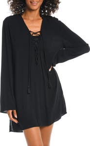 La Blanca V-Neck Cover-Up Tunic Dress
