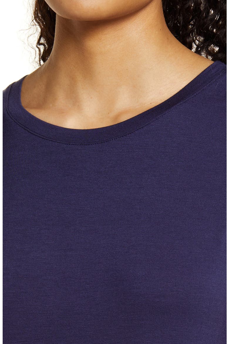 Halogen Crewneck High-Low Tank, Alternate, color, NAVY PEACOAT