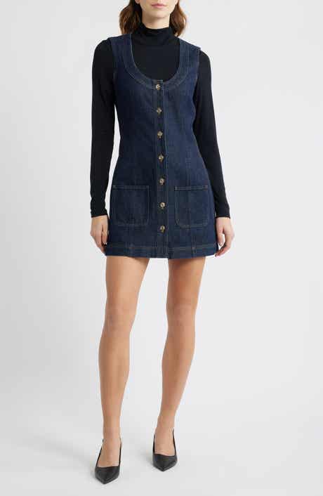 The Patch Pocket Sleeveless Denim Minidress