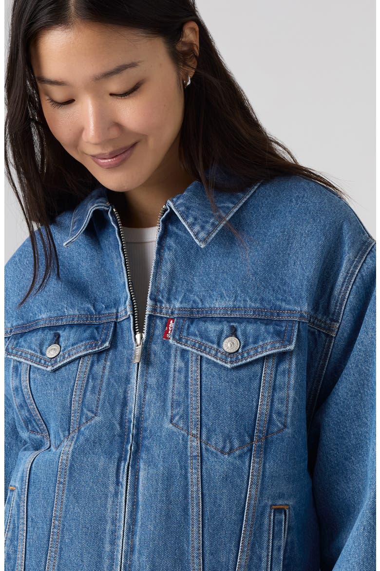 Trucker Zip Jacket, Alternate, color, X SHFU MID STONE