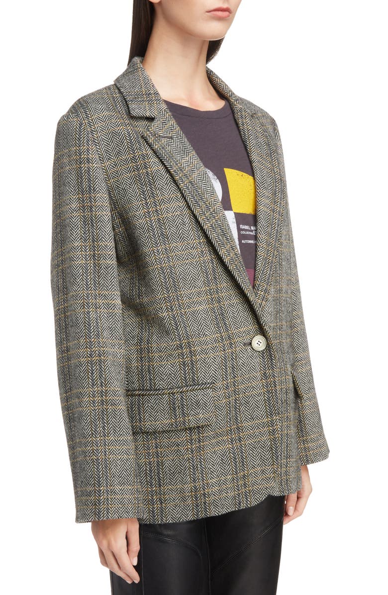 Isabel Marant Étoile Charly Wool Blazer, Alternate, color, 