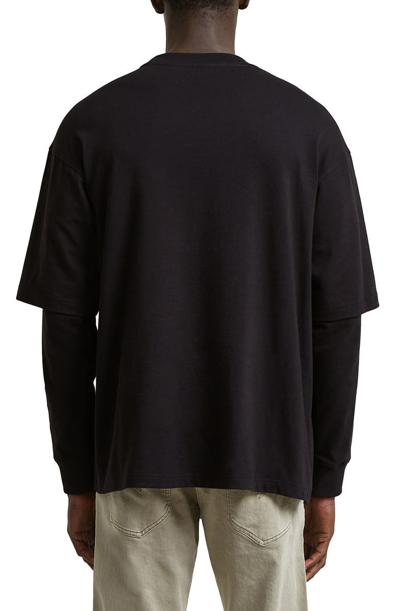 G-STAR Double Sleeve Relaxed Organic Cotton T-Shirt, Alternate, color, Dark Black