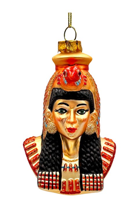 Majestic Cleopatra Egyptian Glass Ornament