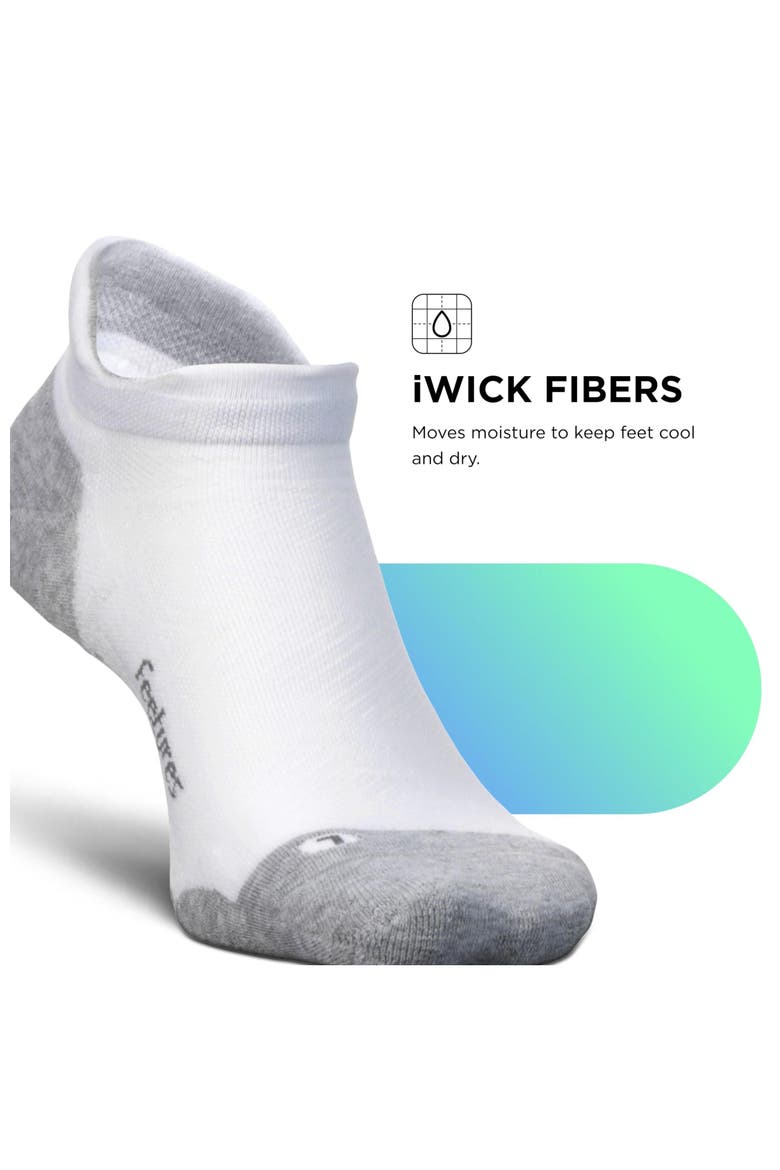 Elite Max Cushion No Show Tab Ankle Socks  Sport Sock with Targeted Compression, Alternate, color, Pearl