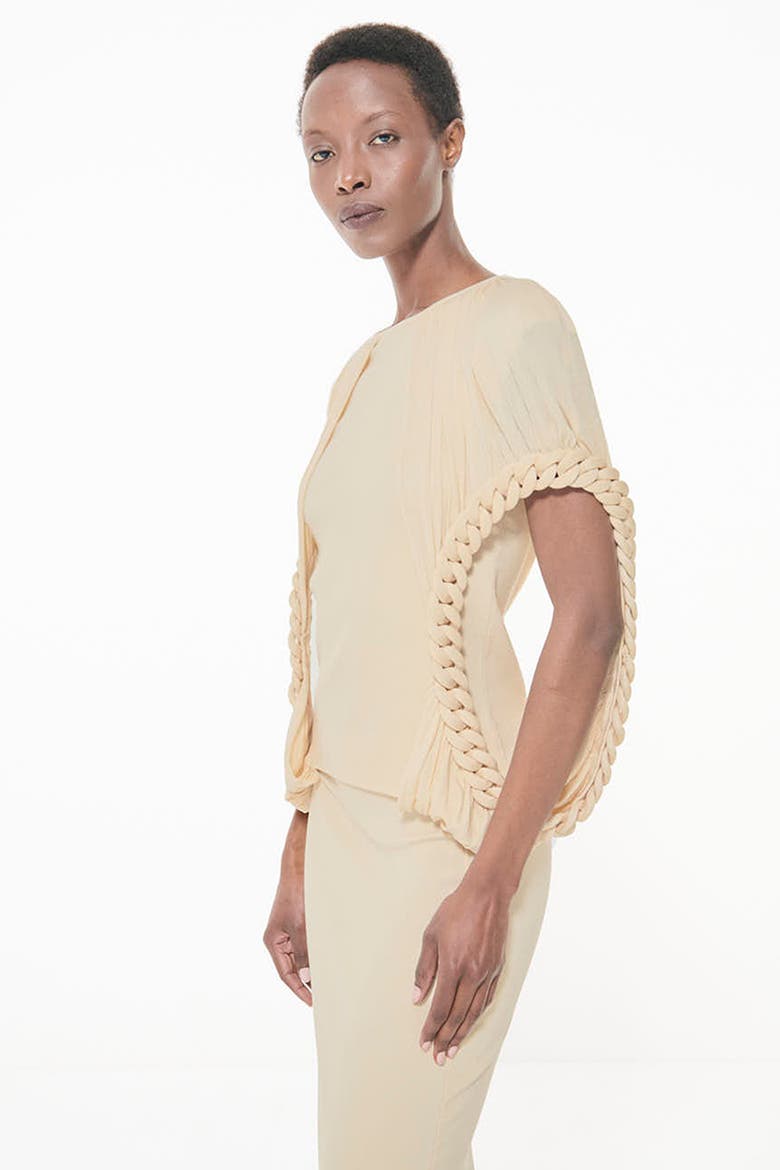 Knit Covered Chain Detail Top, Alternate, color, Natural
