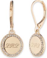 Lauren Ralph Lauren Somerset Monogram Drop Earrings