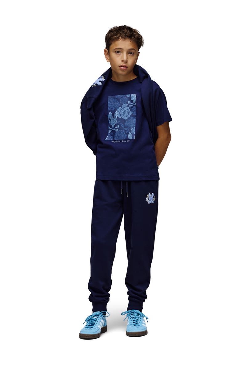 Psycho Bunny Kids' Rowen Graphic T-Shirt, Alternate, color, Evening Blue