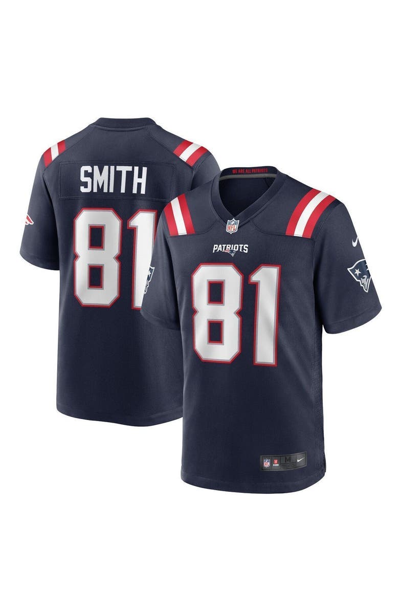 Nike Men's Nike Jonnu Smith Navy New England Patriots Game Player Jersey, Main, color, 