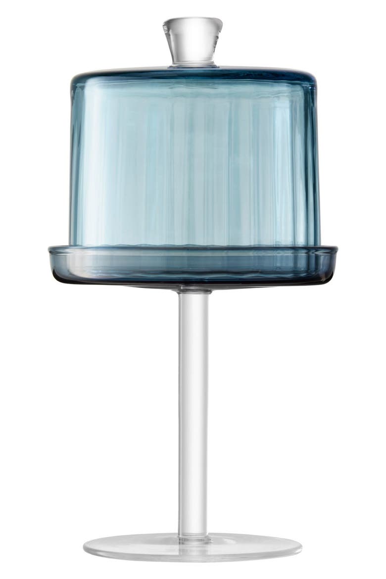 Gems Cake Dome Stand, Main, color, BLUE