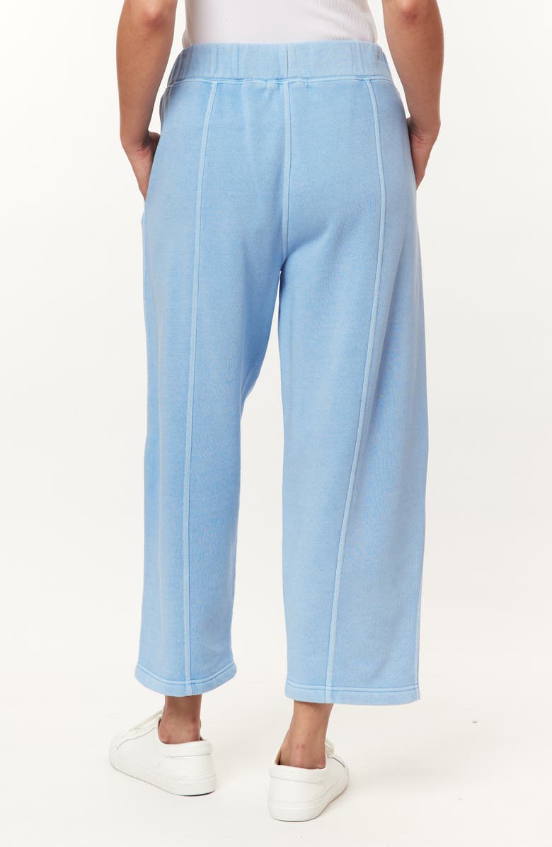 C & C California Raleigh Crop Barrel Leg Fleece Pants, Alternate, color, Blue Bell