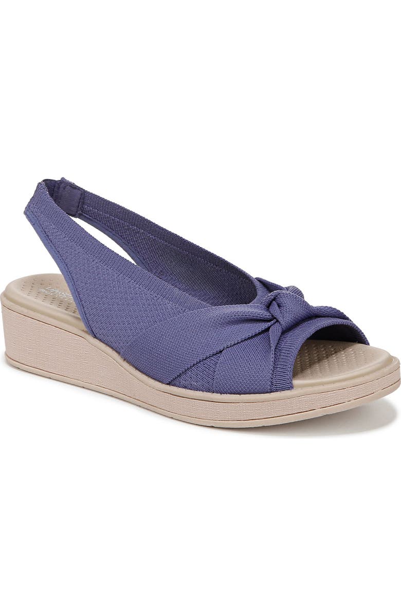 LifeStride Bell Slingback Wedge Sandal, Main, color, Blue Knit