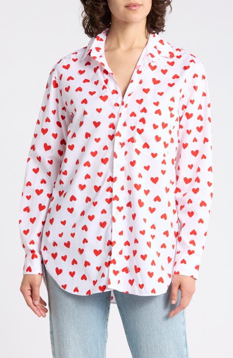 Boyfriend Cotton Button-Up Shirt