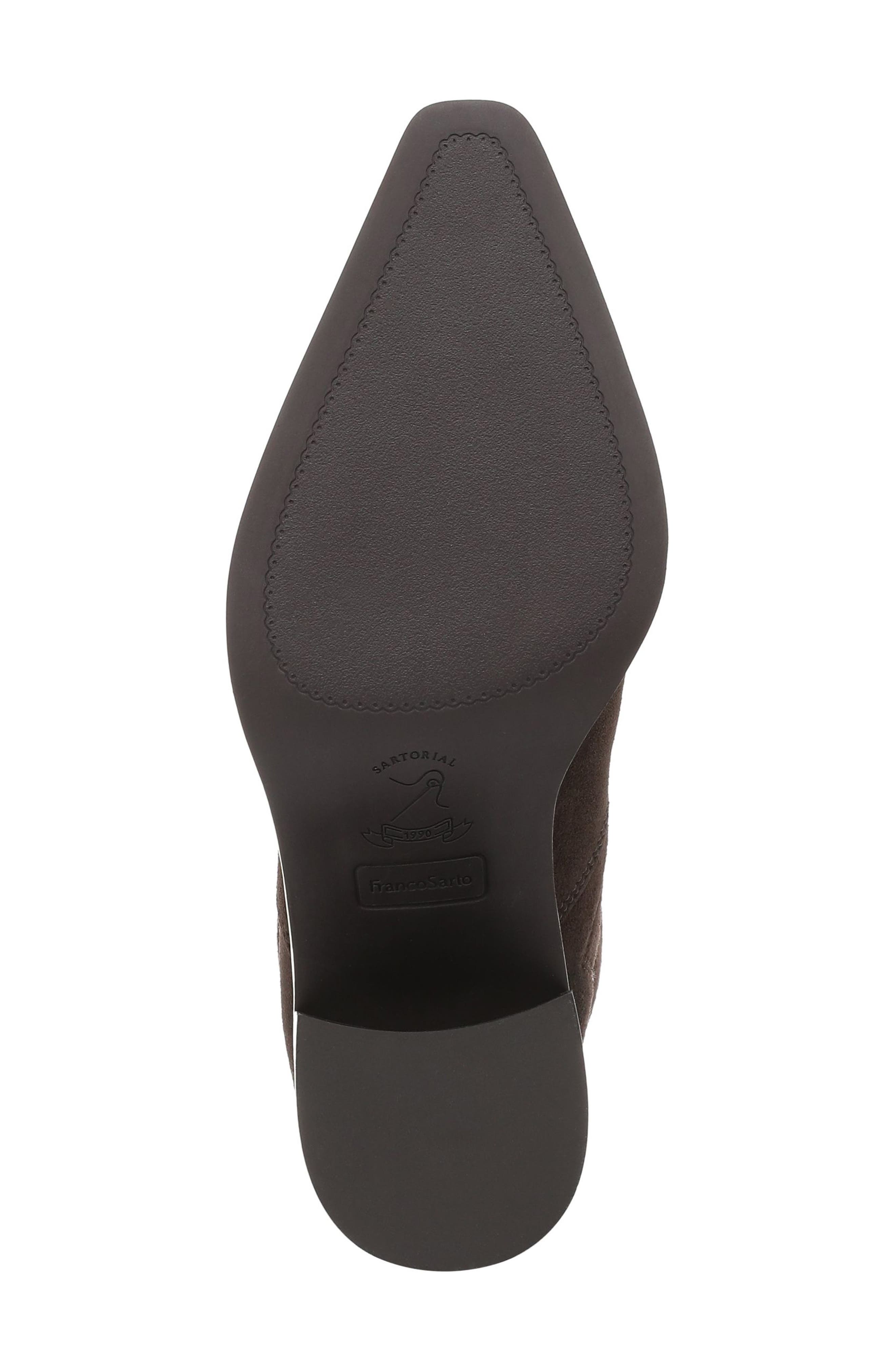 Franco Sarto Laken Block Heel Bootie, Alternate, color, Dark Brown Leather