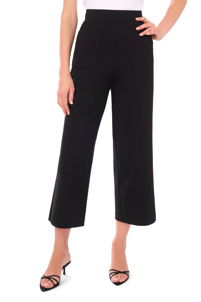 Patch Pocket Pull-On Pants, Main, color, RICH BLACK