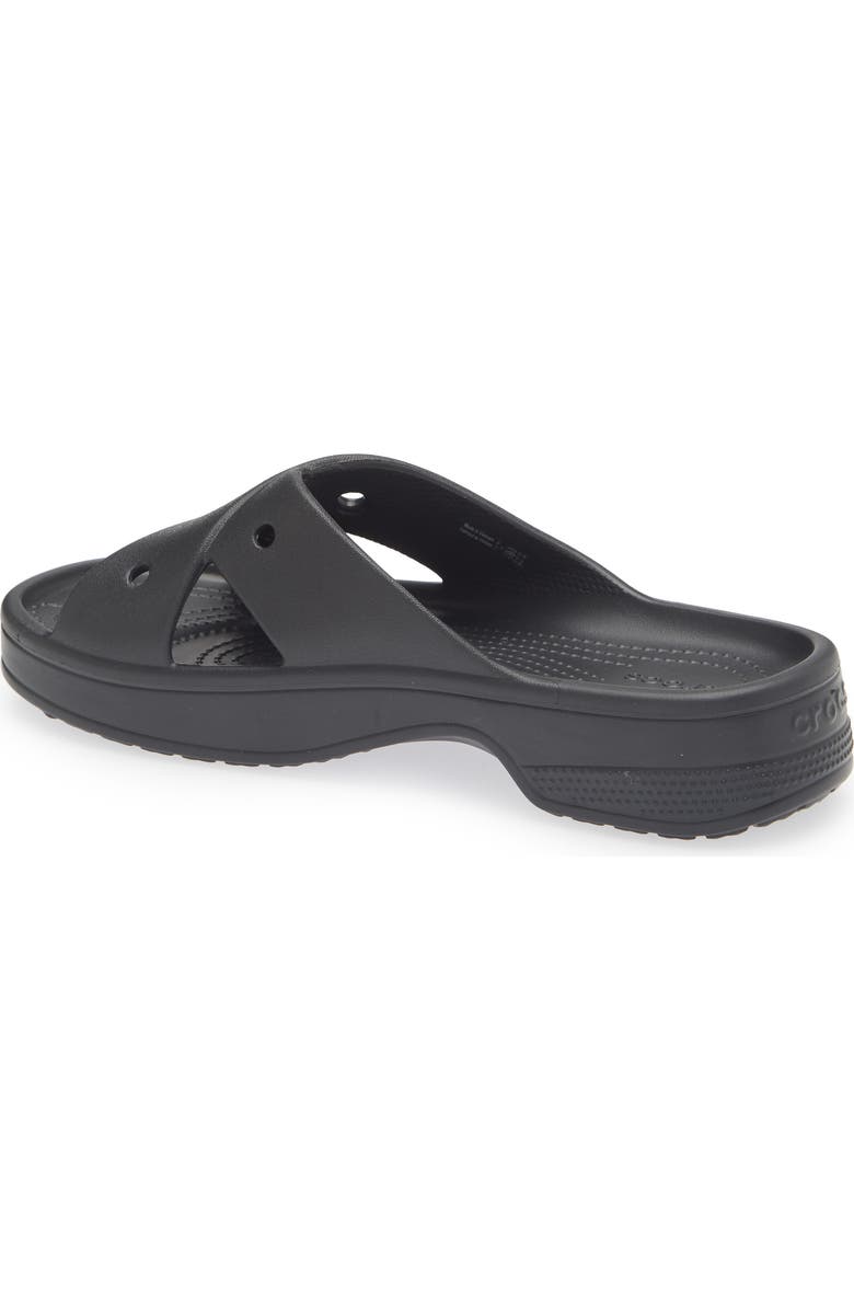 CROCS Cross Strap Slide Sandal, Alternate, color, Black