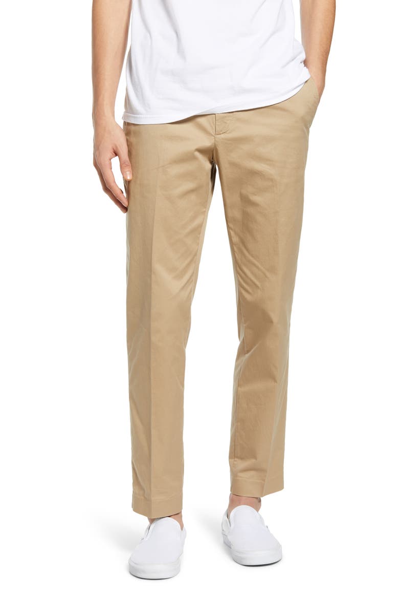 Slim Fit Stretch Twill Active Pants, Main, color, BATIQUE KHAKI