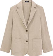 Theory Relaxed Fit Linen Blend Blazer