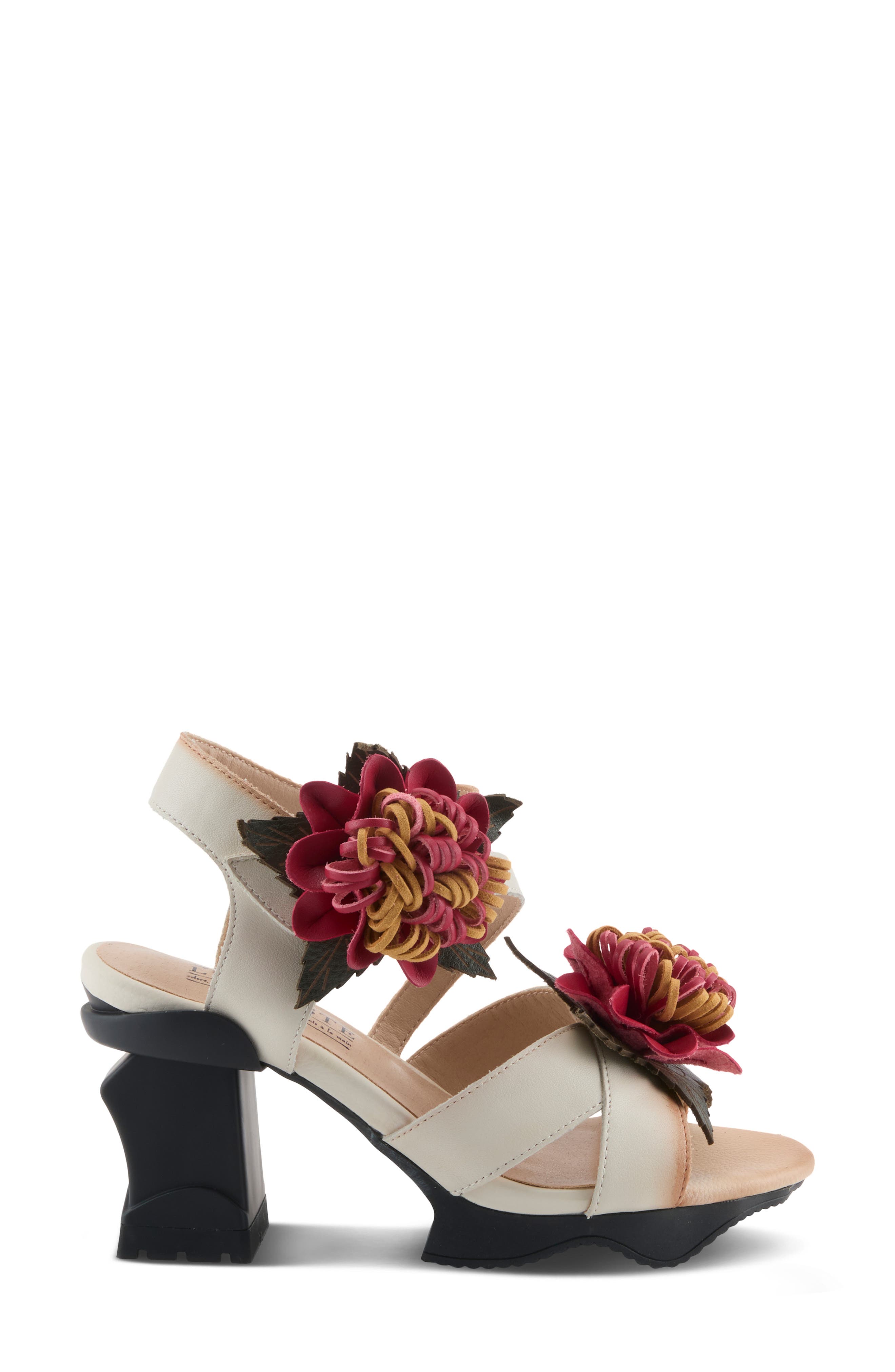 L'Artiste by Spring Step Hooked Ankle Strap Sandal, Alternate, color, Beige Multi