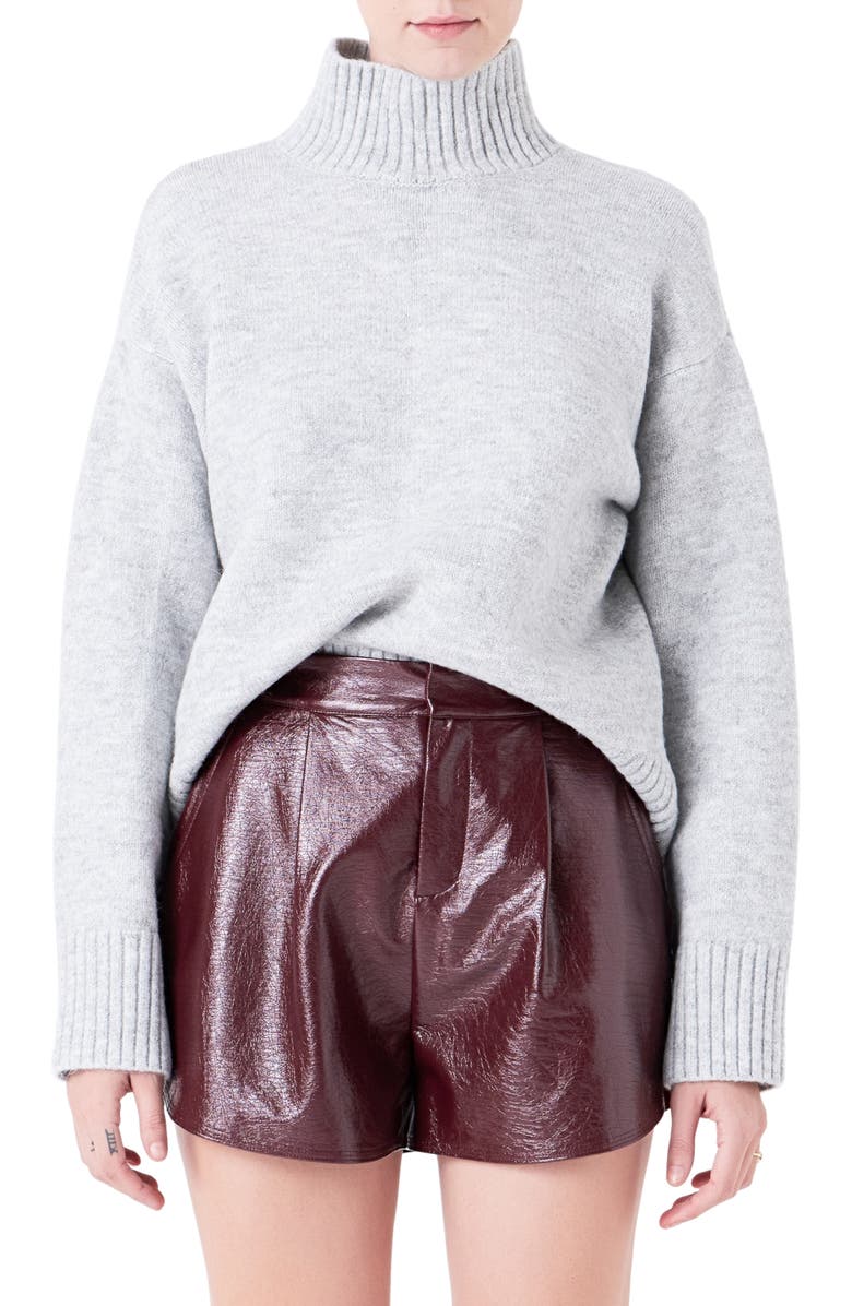 Grey Lab Turtleneck Sweater, Main, color, Grey