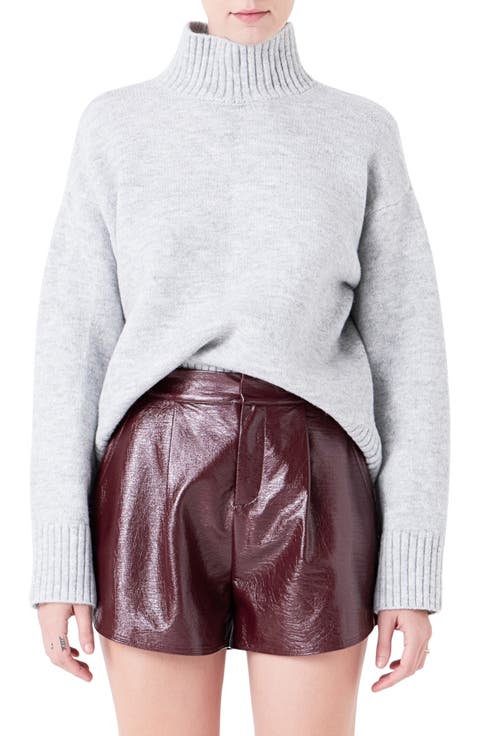 売れ筋商品|||イングリッシュファクトリー ニット&セーター アウター レディース Women's Turtleneck Long Sleeve Sweater Grey Women's Grey Turtlenecks | Nordstrom