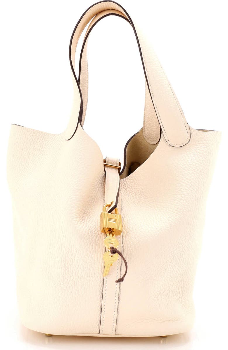 Pre-Owned Hermes Picotin Lock Bag Clemence MM, Main, color, Nata