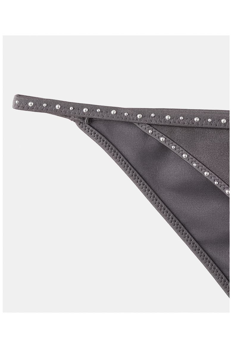Studded Bikini Bottoms, Alternate, color, GREY