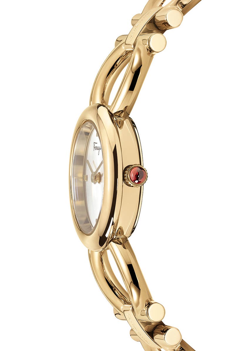 FERRAGAMO Salvatore Ferragamo Double Gancini Bracelet Watch, 22mm, Alternate, color,