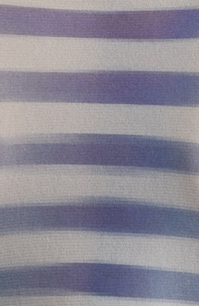 Jean Paul Gaultier Le Mâle Print Long Sleeve Tulle Body-Con Dress, Alternate, color, 