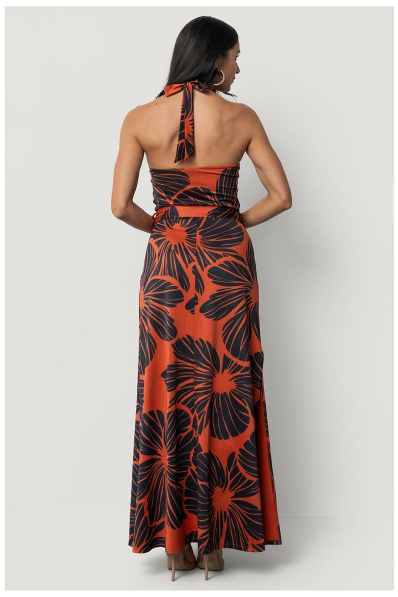 Palma Column Dress, Alternate, color, Sienna + Navy