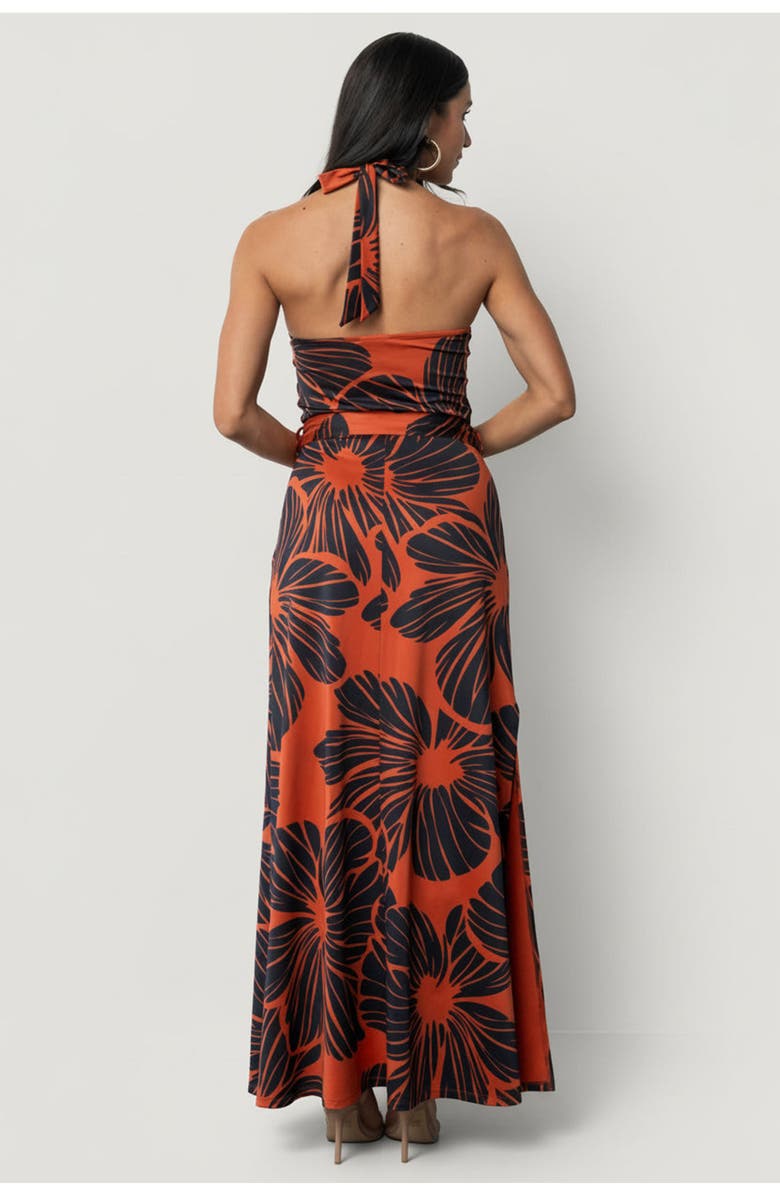 Baltic Børn Palma Column Dress, Alternate, color, Sienna + Navy