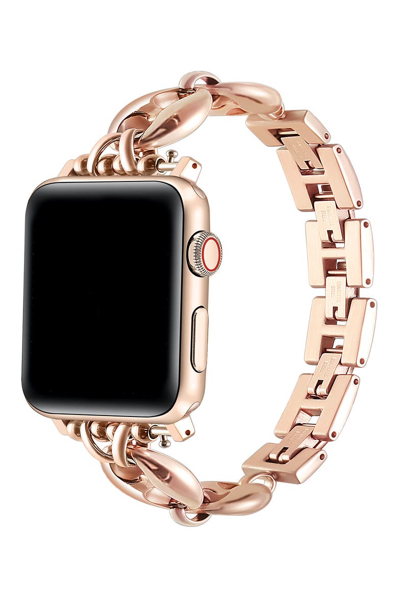 Poppy Apple Watch® Bracelet Watchband, Alternate, color, GOLD