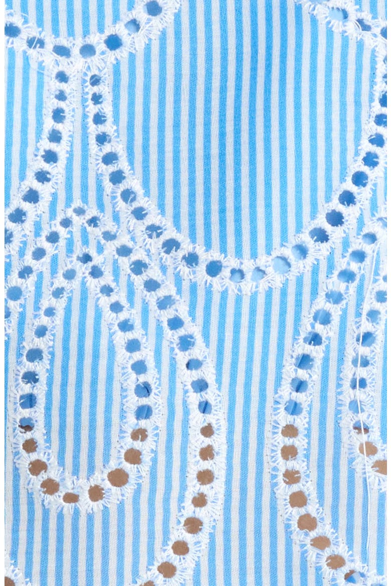 Geyser Stripe Eyelet Crop Tank, Alternate, color, WHITE-BLUE