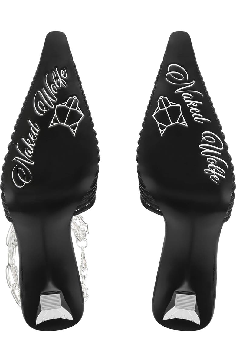 Naked Wolfe Chromed Pointed Toe Mule, Alternate, color,