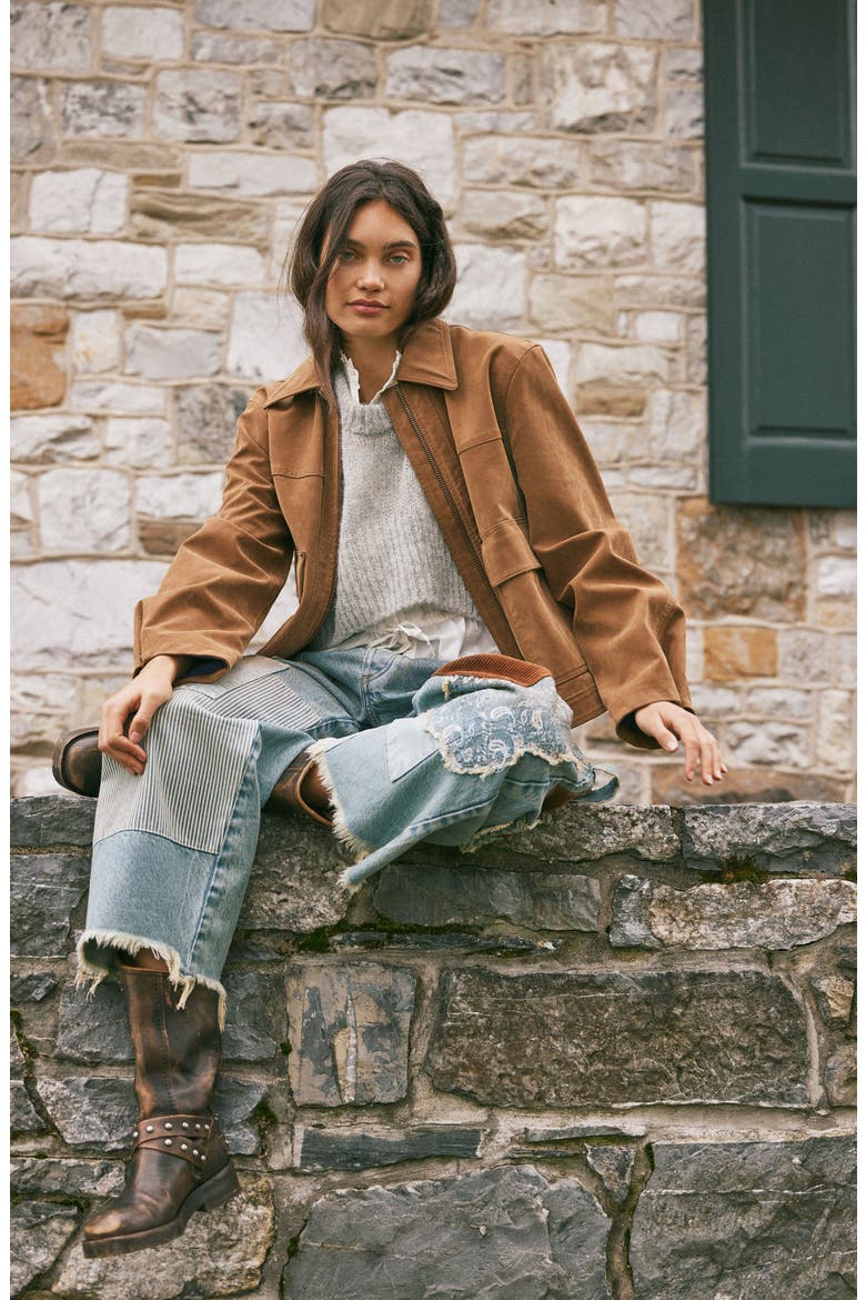 Blair Faux Suede Jacket, Alternate, color, CARAMEL CAFE