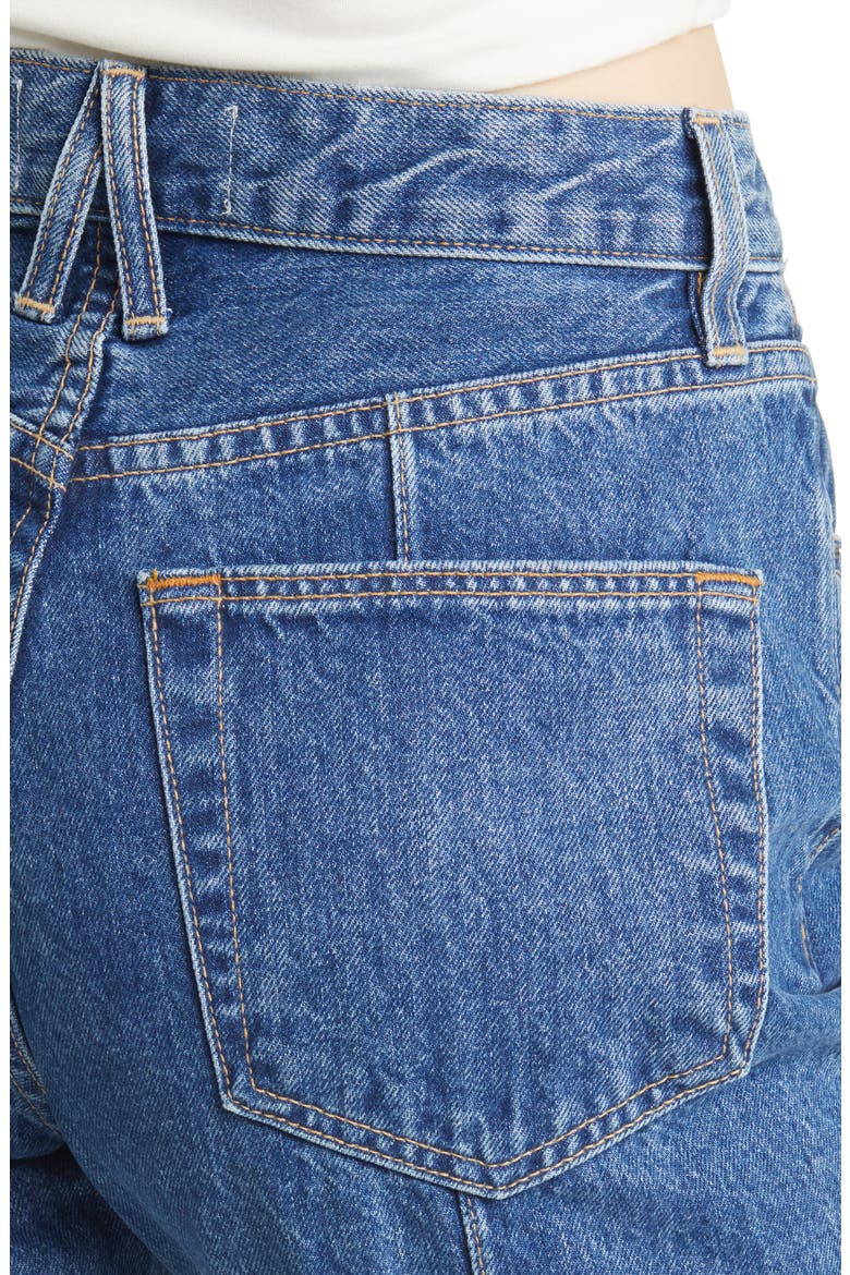 London Pintuck High Waist Straight Leg Jeans, Alternate, color, START ME UP