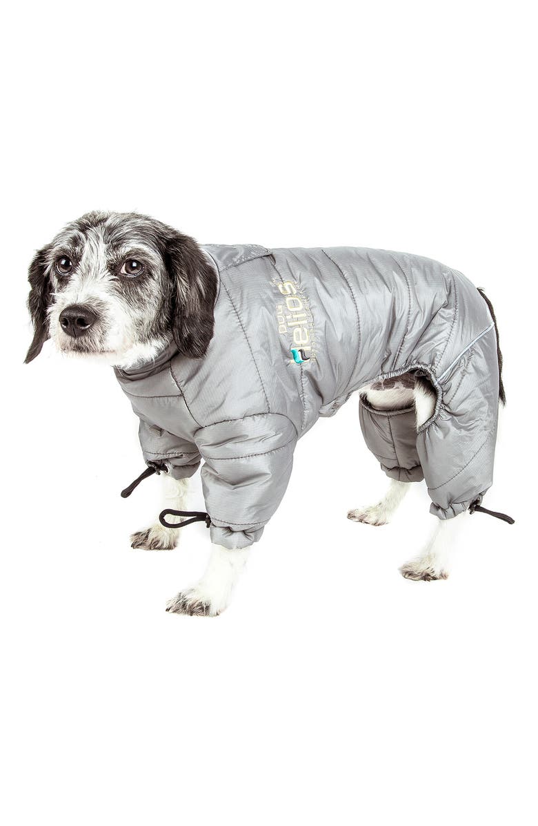 PET LIFE Helios Thunder Crackle Full Body Reflective Jacket - Medium, Alternate, color, Grey