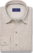 David Donahue Linen Check Sport Shirt