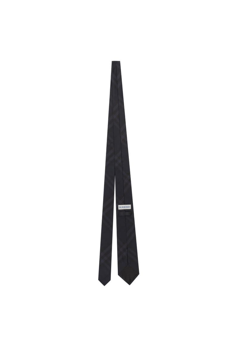 Check Silk Tie, Alternate, color, Ocean blue