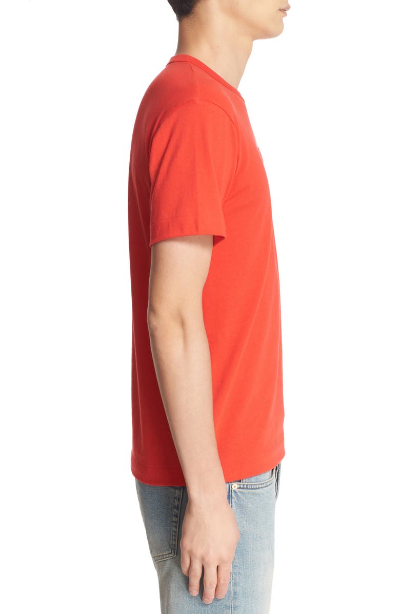 Comme des Garçons PLAY Twin Hearts Slim Fit Jersey T-Shirt, Alternate, color, Red 5