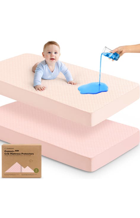2-Pack Quin Protect+ Waterproof Crib Mattress Protector