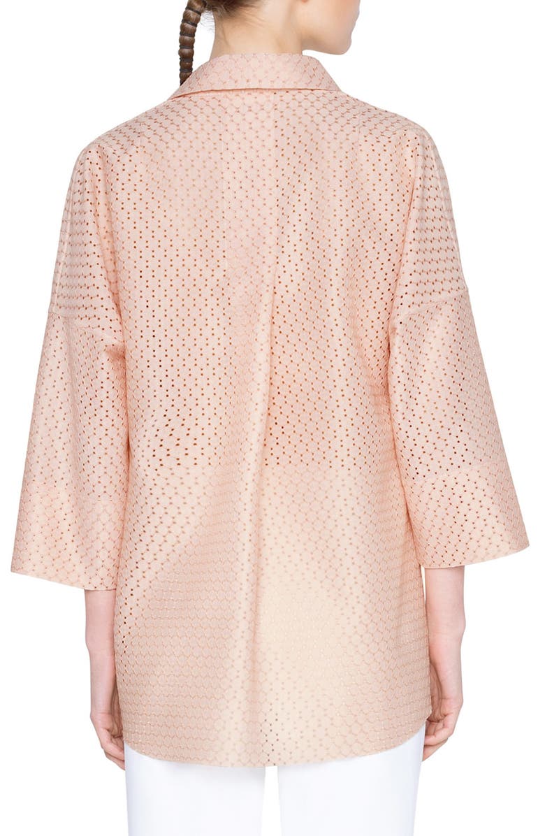 Akris punto Dot Lace Tunic Blouse, Alternate, color,