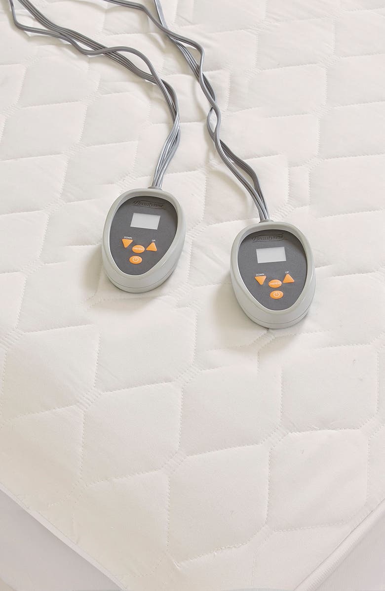BEAUTYREST Heated Mattress Pad, Alternate, color, White