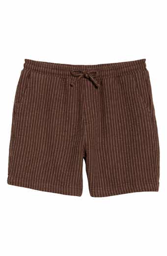 Sorrento Pinstripe Cotton & Linen Drawstring Shorts