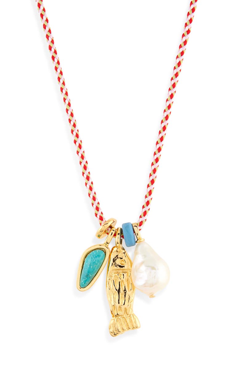Lizzie Fortunato Minnow Charm Necklace, Main, color,