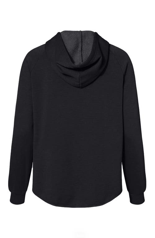 Dalix Bow Fleece Zip Hoodie In Black