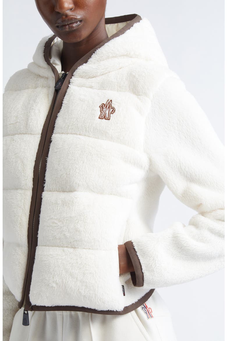 Hooded Polartec® Zip Down Jacket, Alternate, color, WHITE