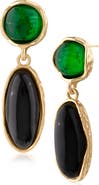 JARDIN Organic Sculpted Cabochon Drop Earrings