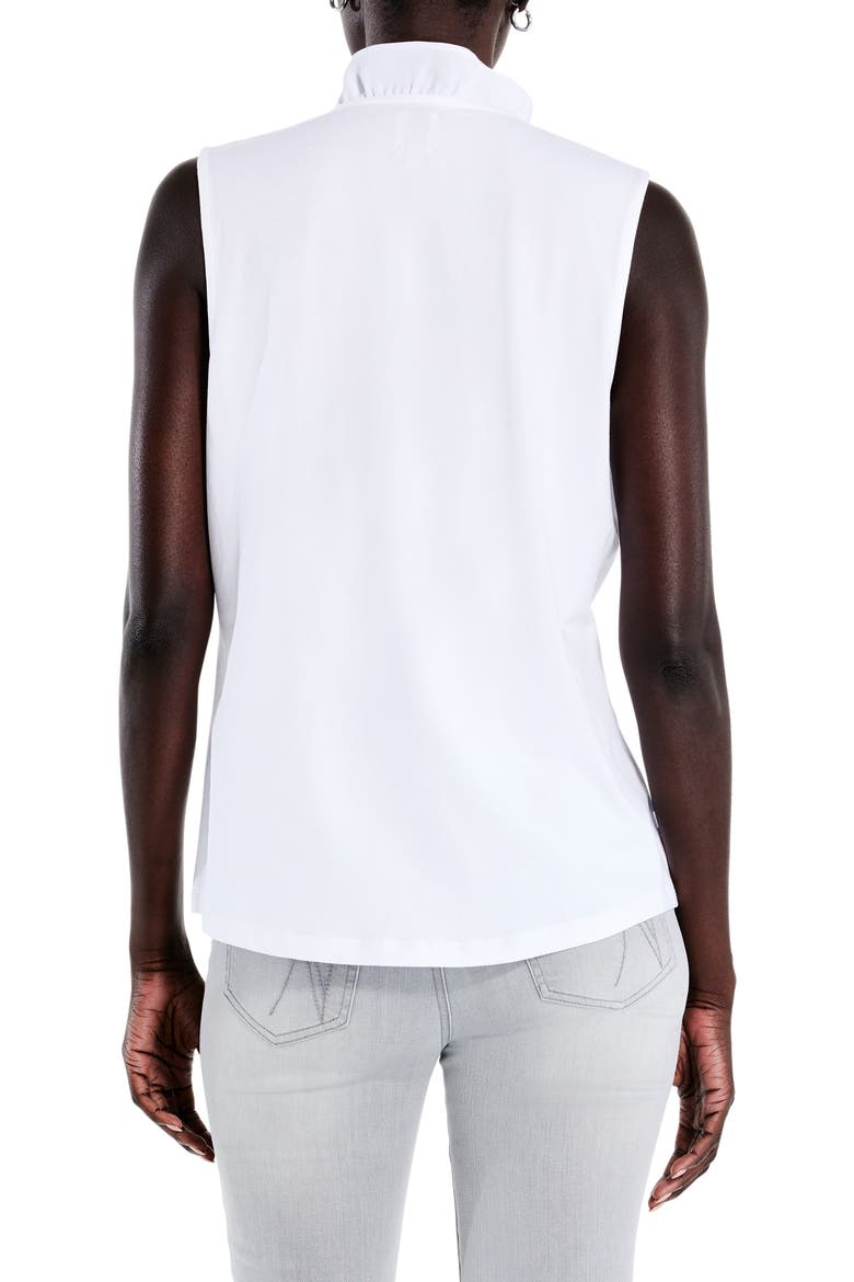 Ruffled Around Sleeveless Top, Alternate, color, PAPER WHITE