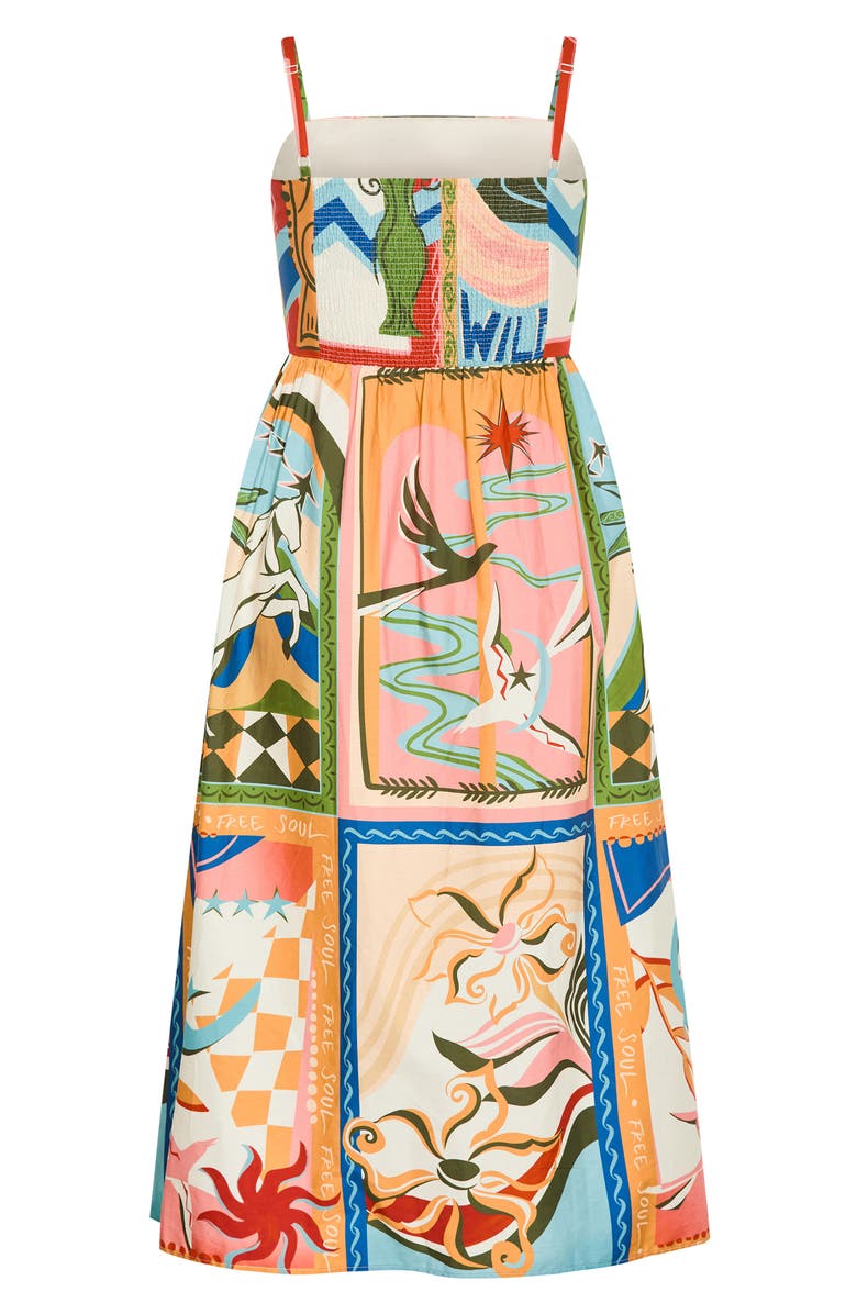 City Chic Wild Soul Cotton Maxi Sundress, Alternate, color, Wild Soul