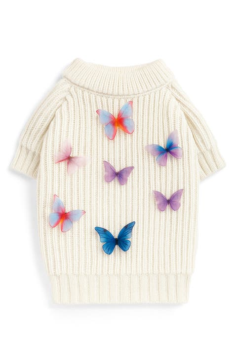 Butterfly 3D Icon Rib Dog Sweater